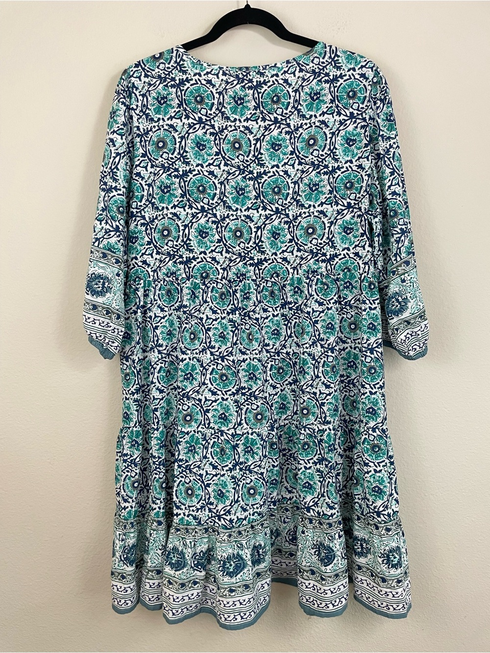 Soft Surroundings Nerissa Dress Abstract Floral Dress Size XL Coastal Boho - Picture 10 of 15